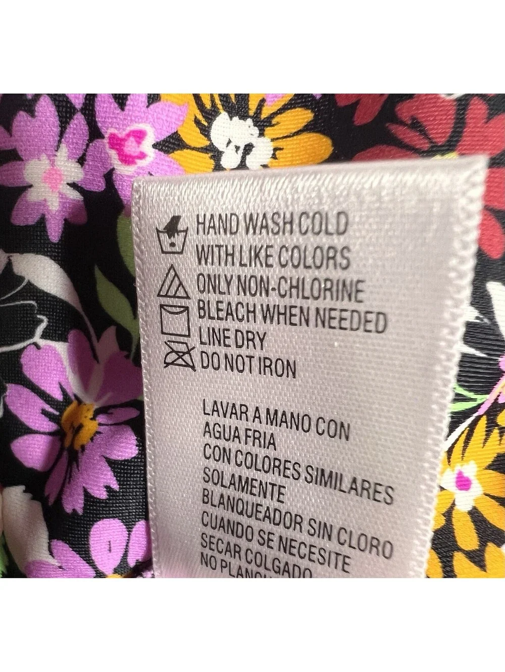 New California Waves Plus Women’s Flowered Multi Colored Swim Bottom 1X NWT